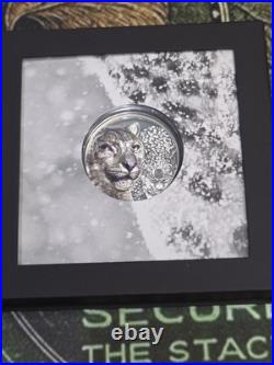 2024 Mongolia Wild Mongolia Snow Leopard 1 oz Silver Proof Coin