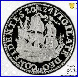 2024 Netherlands 1 oz Silver Proof Ship Shilling PCGS PR70DCAM (withBox & COA)WOW