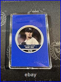2024 Niue 1 oz Silver MLB Trading Box Gerrit Cole Sapphire Mintage #46 of 60 2024 Niue 1 oz Silver MLB Trading Box Gerrit Cole Sapphire Mintage #46 of 60