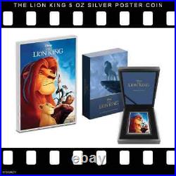 2024 Niue Disney Movie Poster Lion King 5 oz Silver Proof Coin MINTAGE OF 200