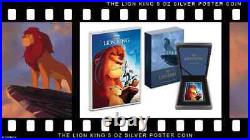 2024 Niue Disney Movie Poster Lion King 5 oz Silver Proof Coin MINTAGE OF 200