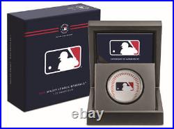 2024 Niue MLB Logo Baseball 1 oz Silver Colorized Proof Coin