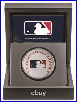 2024 Niue MLB Logo Baseball 1 oz Silver Colorized Proof Coin