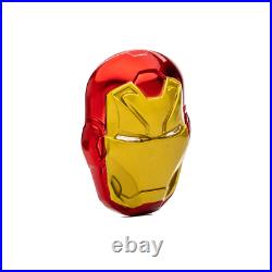 2024 Niue Marvel Iron Man Helmet 2 oz Silver Colorized Proof Shaped Coin 2024 Niue Marvel Iron Man Helmet 2 oz Silver Colorized Proof Shaped Coin