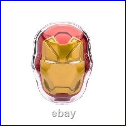 2024 Niue Marvel Iron Man Helmet 2 oz Silver Colorized Proof Shaped Coin 2024 Niue Marvel Iron Man Helmet 2 oz Silver Colorized Proof Shaped Coin
