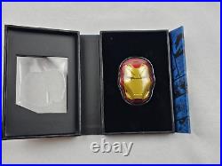 2024 Niue Marvel Iron Man Helmet Shaped Colorized 2 oz Silver $5 Coin #76/1000