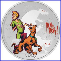 2024 Niue Scooby Doo Ruh Roo Coin Halloween Colorized 1 oz Silver Proof Box/COA