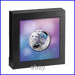 2024 Niue Tree of Luck Blue Moon 1oz Silver Proof Coin with Amethyst Insert