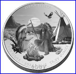 2024 Oglala Lacota Sioux Nation $1 1-oz Silver Story Teller Proof, box, COA 2024 Oglala Lacota Sioux Nation $1 1-oz Silver Story Teller Proof, box, COA