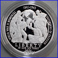 2024 P Greatest Generation Proof Silver Dollar Coin Box and COA Commemorative $1