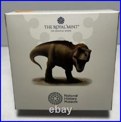 2024 Royal Mint Uk24tr1s 1 Oz Silver Proof T-rex Tyrannosaurus Coin Box Coa