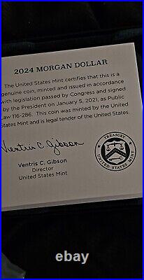 2024-S American Morgan Silver Dollar Proof Coin withBox and COA 2024-S American Morgan Silver Dollar Proof Coin withBox and COA