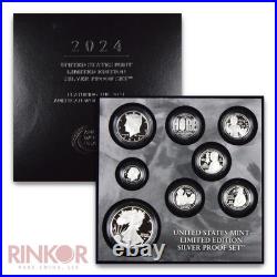 2024-S Limited Edition Silver 8-Coin Proof Set (Box and CoA)