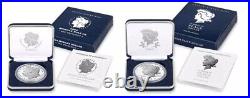2024 S Morgan & Peace Silver Dollars $1 Set 2 PROOF Coin with BOX & CERTICATE %