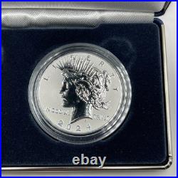2024 S US MORGAN & PEACE. 999 SILVER DOLLAR REVERSE PROOF TWO COIN SET WithCOA BOX