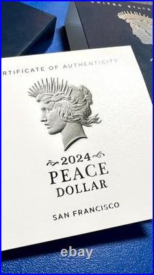 2024 Silver Proof $1 PEACE & MORGAN 2 Coin Set with BOX/COA US MINT S