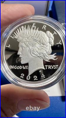 2024 Silver Proof $1 PEACE & MORGAN 2 Coin Set with BOX/COA US MINT S