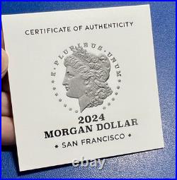 2024 Silver Proof $1 PEACE & MORGAN 2 Coin Set with BOX/COA US MINT S