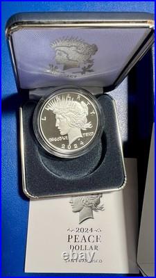 2024 Silver Proof $1 PEACE & MORGAN 2 Coin Set with BOX/COA US MINT S