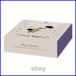 2024 Silver Proof Mary Poppins Coloured 50p Coin Fifty Pence