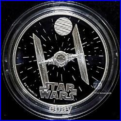 2024 Star Wars TIE Fighter Iconic Vehicles Silver Proof 1 oz UK Coin Box & COA