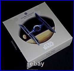 2024 Star Wars TIE Fighter Iconic Vehicles Silver Proof 1 oz UK Coin Box & COA