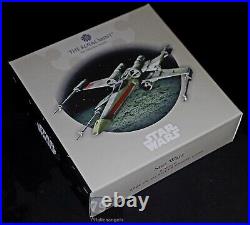 2024 Star Wars X-Wing Iconic Vehicles UK Silver Proof 1 oz Coin Box & COA