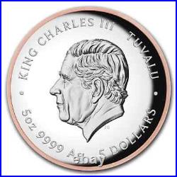 2024 Tuvalu 5 oz Silver Pink Panther 60th Anniversary Gilded Box Mintage of 750 2024 Tuvalu 5 oz Silver Pink Panther 60th Anniversary Gilded Box Mintage of 750