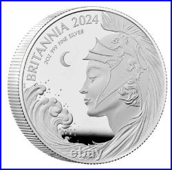2024 UK Britannia 2 oz Silver Proof Coin Royal Mint Ltd Edition with Box & COA