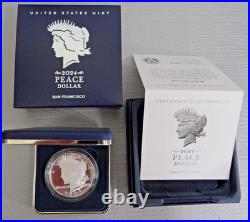 2024 United States Mint Silver Peace Dollars UNC AND PROOF Coins withBox, COA, OGP