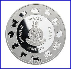 2024 Vanuatu Lunar Year of the Dragon 1oz Silver Proof withPearl Insert Coin