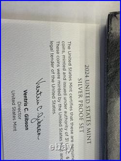 2024s Us Mint Silver Proof Set 10 Coins Box/coa #11329