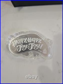 2025 Agoro Niue Ren and Stimpy Butt Bump 1 oz Silver Proof Coin WithBox #107/1000