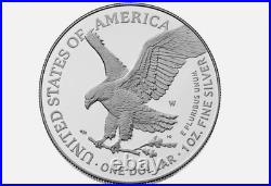2025 American Eagle One Ounce Silver Proof Coin (W) Privy Mark with COA & Box