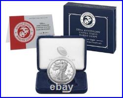 2025 American Silver Eagle Proof Marine Corps 250th Anniversary Box SHIPS TODAY