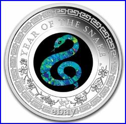 2025 Australia Opal SNAKE Lunar Year of the SNAKE 1 oz Silver Proof BOX COA NEW