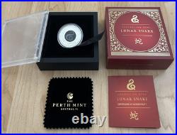 2025 Australia Opal SNAKE Lunar Year of the SNAKE 1 oz Silver Proof BOX COA NEW
