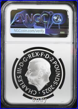 2025 Great Britain The Two Georges 1 oz Silver Proof BOX COA First Rel NGC PF70