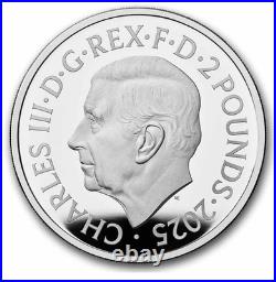 2025 Great Britain The Two Georges 1 oz Silver Proof BOX COA First Rel NGC PF70