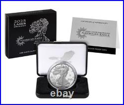 2025 Laser Engraved American Eagle One Ounce Silver Proof Coin Sealed Box