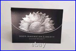 2025 P U. S. Mint American Liberty Silver Proof Medal with Box & COA