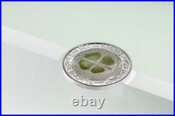 2025 Palau Four Leaf Clover Ounce of Luck 1 oz Silver Proof Coin Mintage of 2025 2025 Palau Four Leaf Clover Ounce of Luck 1 oz Silver Proof Coin Mintage of 2025