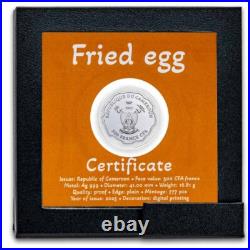 2025 Republic of Cameroon Silver Proof Fried Egg (with Box & COA)