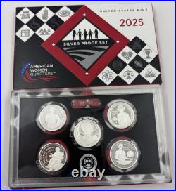 2025 S AMERICAN WOMEN QUARTERS OFFICIAL SILVER PROOF SET w CERITIFICATE & BOX