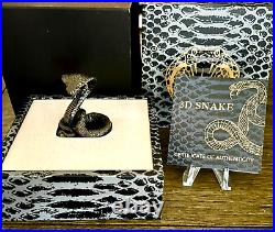 2025 Samoa $5 3oz. 999 Silver 3D Snake Shaped Coin (Box & COA) Black Cobra 2025 Samoa $5 3oz. 999 Silver 3D Snake Shaped Coin (Box & COA) Black Cobra