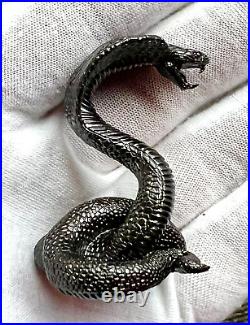 2025 Samoa $5 3oz. 999 Silver 3D Snake Shaped Coin (Box & COA) Black Cobra 2025 Samoa $5 3oz. 999 Silver 3D Snake Shaped Coin (Box & COA) Black Cobra