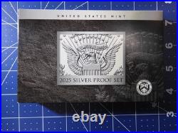 2025 Silver Proof Set 10 Coin 25RH Ultra Cameo Proof Box COA Complete With Penny