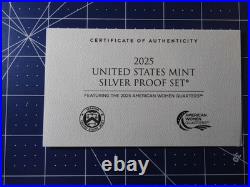 2025 Silver Proof Set 10 Coin 25RH Ultra Cameo Proof Box COA Complete With Penny