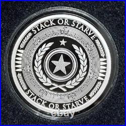 2025 Silver Shield Stack Or Starve 1 oz. 999 Silver Proof Wth Coa And Box