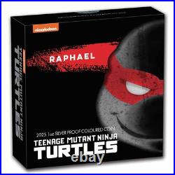 2025 TUV 1 oz Silver Colorized TMNT Raphael Proof (Box)